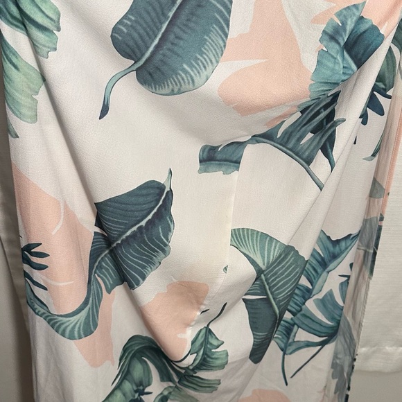 L’ATISTE by Amy Palm Print Maxi Dress Jumpsuit Size Small - Picture 10 of 16